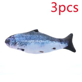 Simulation Electric Funny Cat Simulation Fish (Option: Salmon 3pcs-30cm)
