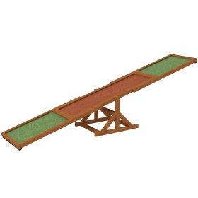 Wooden Dog Agility Seesaw for Training and Exercise, Weather Resistant, 83" L x 16" W x 14" H, Orange (Option: Orange-970x450x150 mm)