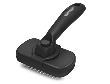 Self Cleaning Slicker Brush - Skin Friendly Deshedding Grooming Tool for Dogs & Cats, Suitable for Shedding & Haired Pets (Color: Black)