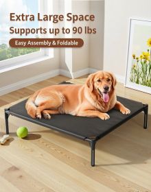 Pet Bed, No Assembly Required, Foldable, Portable, Waterproof & Moisture-Proof, Breathable & Antibacterial, All-Season Sleeping Mat for Cats and (Color: Mesh cloth XL)