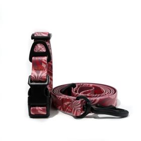 Waterproof UV embossed printing style traction rope set Traction Rope (Color: Red flame, size: 2.5cm*150cm)