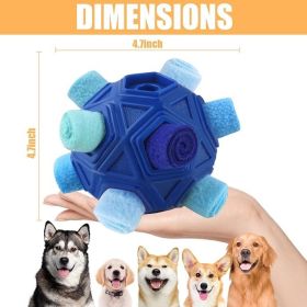 Dog Snuffle Ball-Interactive Puzzle Dog Toys Encourage Natural Foraging Skills Slow Feeder for Training and Stress Relief (Color: Blue)
