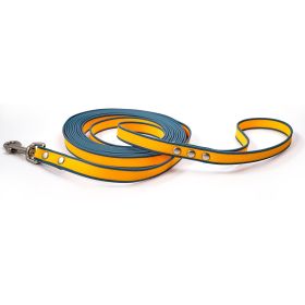 Durable material New style two-color training rope Tangle-free Soft on pet 4.92FT Obedience training Daily walk training Park training  Evening/e (Color: Orange-blue, size: 3M)